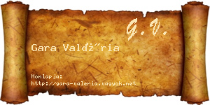 Gara Valéria névjegykártya